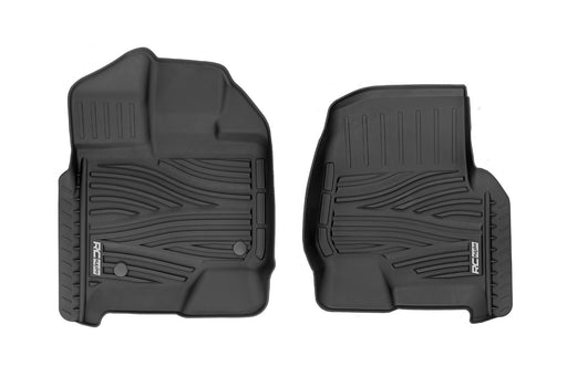 Rough Country Flex-Fit Floor Mats, Front, Ford F-150 (2015-2025)/F-150 Lightning (2022-2025)/Raptor (2017-2025)