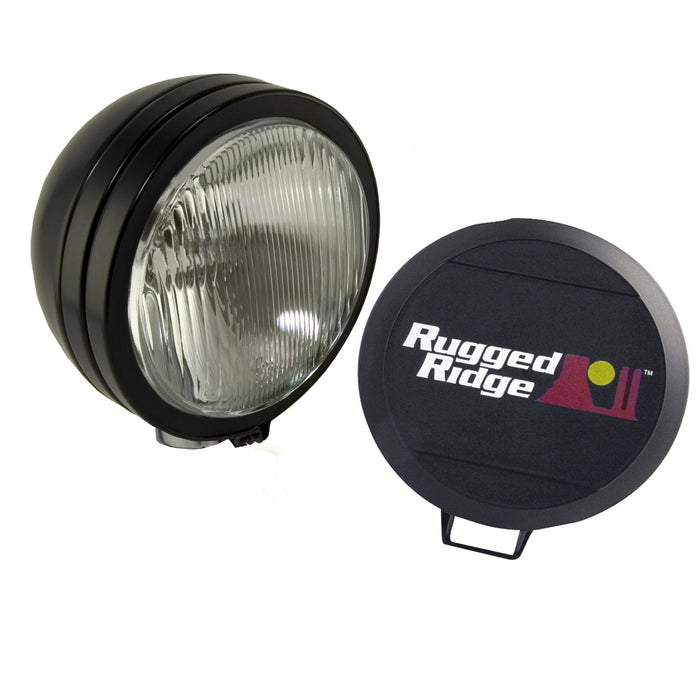 Rugged Ridge Light Kit | HID, 6 Inch, Round, Black, Steel Housing | P/N 15205.01