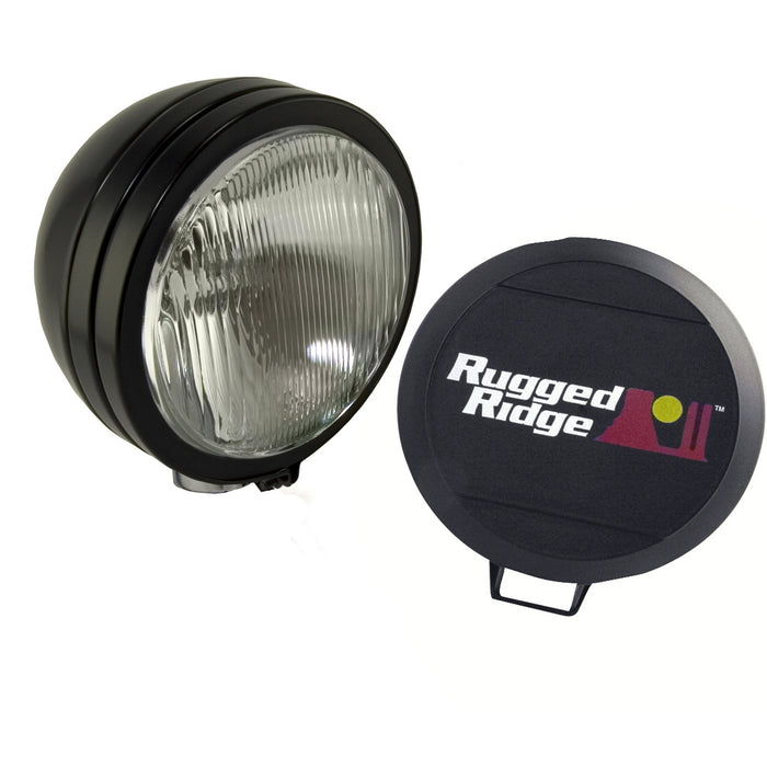 Rugged Ridge Light Kit | HID, 5 Inch, Round, Black, Steel Housing | P/N 15205.02