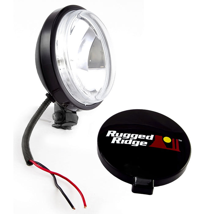 Rugged Ridge Light Kit | Halogen, 6 Inch Slim, Black, Steel Housing | P/N 15207.1