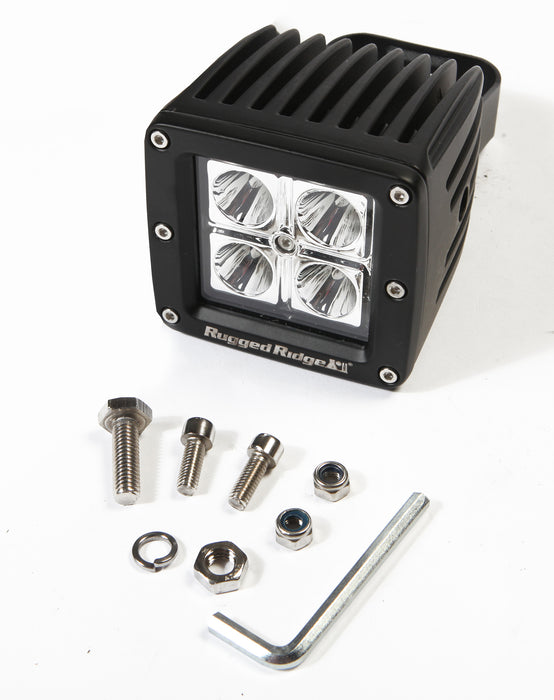 Rugged Ridge Light Kit | 3 Inch, LED, Cube, 16 Watt, 840 Lumens | P/N 15209.03