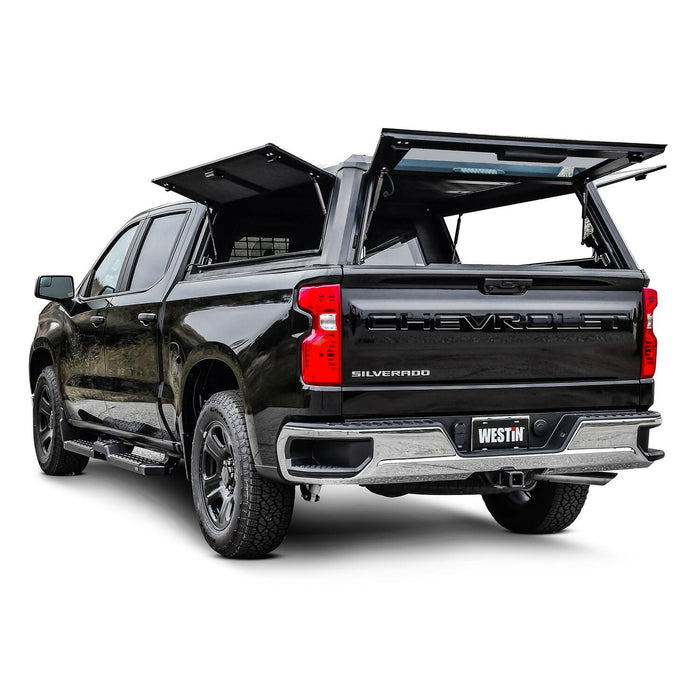Westin EXP Truck Cap with Solid Front Glass Matte Black | Chevy Silverado 1500 (2019-2026)/GMC Sierra 1500 (2019-2026) | P/N 16-13955, view 13