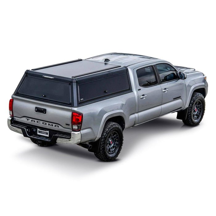 Westin EXP Truck Cap with Solid Front Glass Matte Black | Toyota Tacoma (2016-2023) | P/N 16-14185