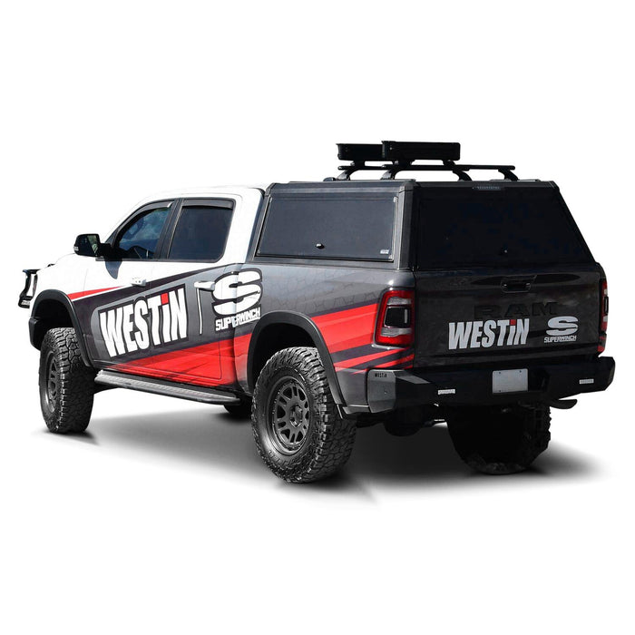 Westin EXP Truck Cap with Solid Front Glass Matte Black | Ram 1500 (2019-2026) | P/N 16-14705