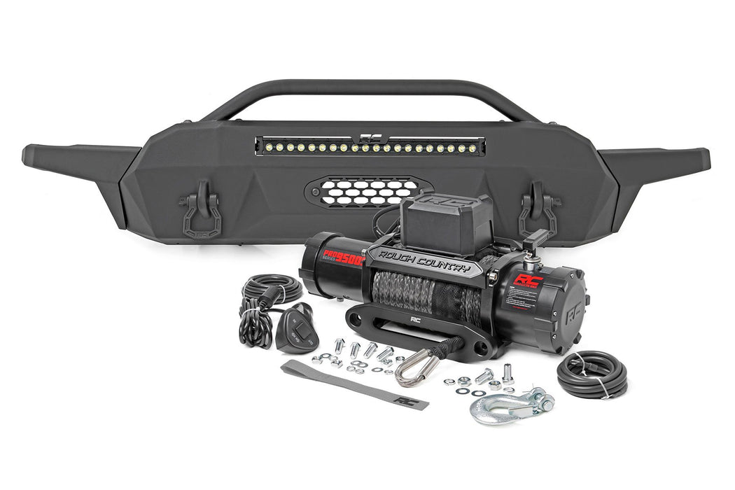 Rough Country Front Bumper - Hybrid - 20" Blk LED - 95000S | Toyota Tacoma 2WD/4WD (16-23)