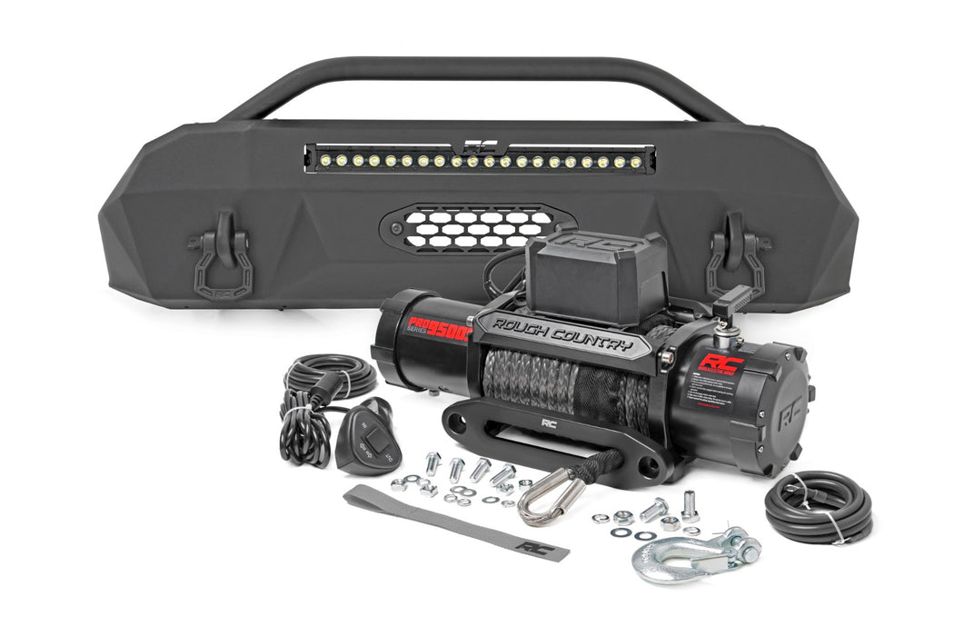 Rough Country Front Bumper - Hybrid - 20" Blk LED | Toyota Tacoma 4WD (2016-2023)