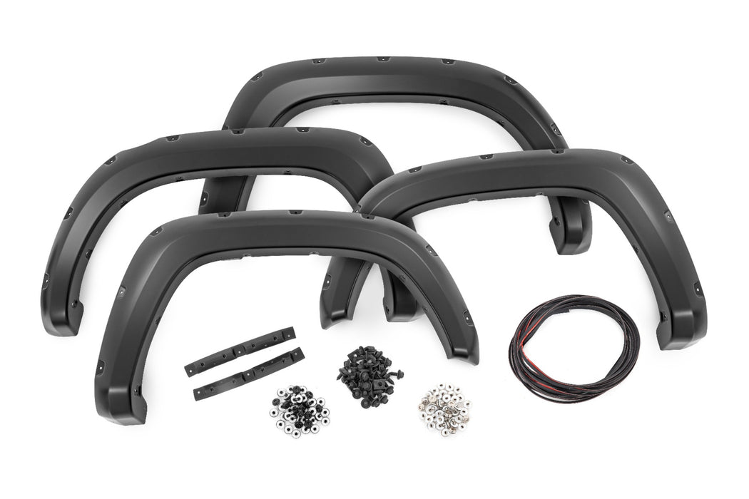 Rough Country Pocket Fender Flares - 4V6 Quicksand | Toyota Tacoma 2WD/4WD (2016-2023)