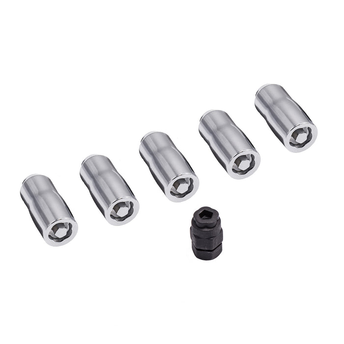 Rugged Ridge Wheel Lock Nut Set | 5 Nuts With Key, Chrome, M14-1.5 | P/N 16715.31
