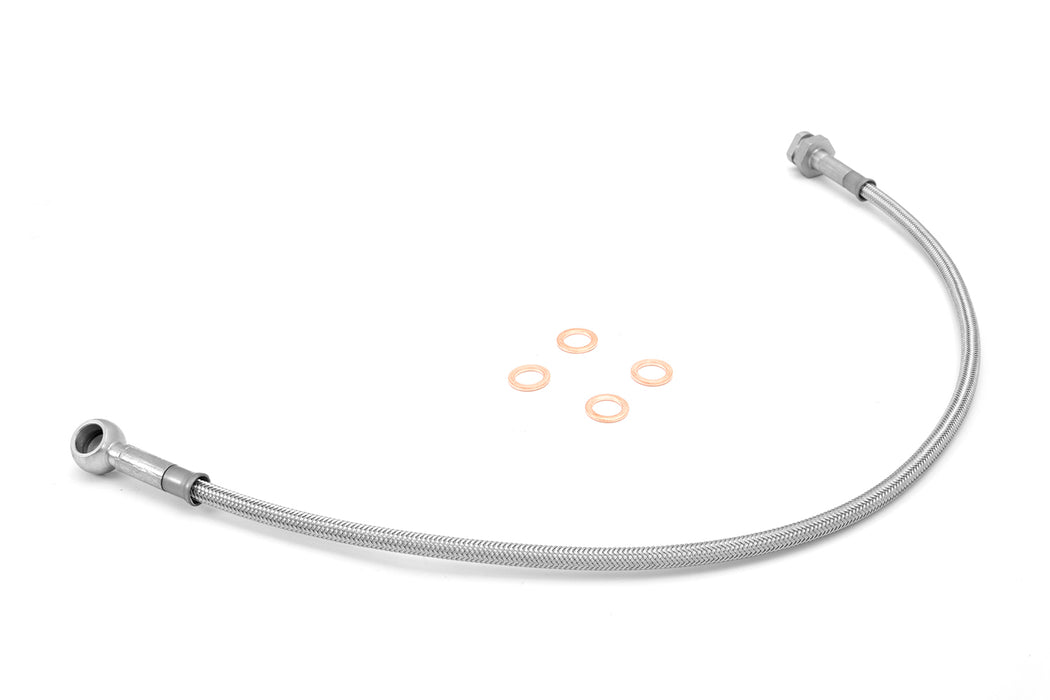 Rugged Ridge Brake Hose Kit | Front, Stainless Steel | Jeep CJ5/CJ7/CJ8 (1976-1981) | P/N 16734.05