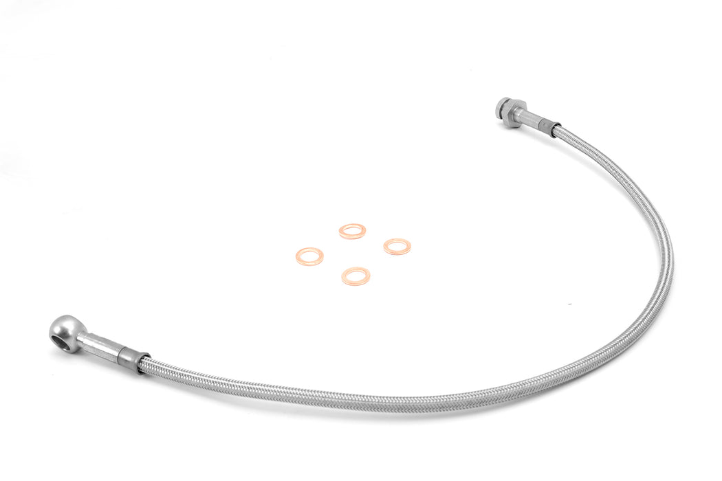 Rugged Ridge Brake Hose Kit | Front, Stainless Steel | Jeep CJ7/CJ8 Scrambler (1982-1986) | P/N 16734.06