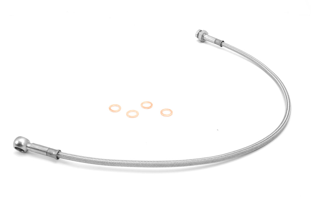 Rugged Ridge Brake Hose Kit | Front, Stainless Steel | Jeep Wrangler YJ (1987-1995) | P/N 16734.07