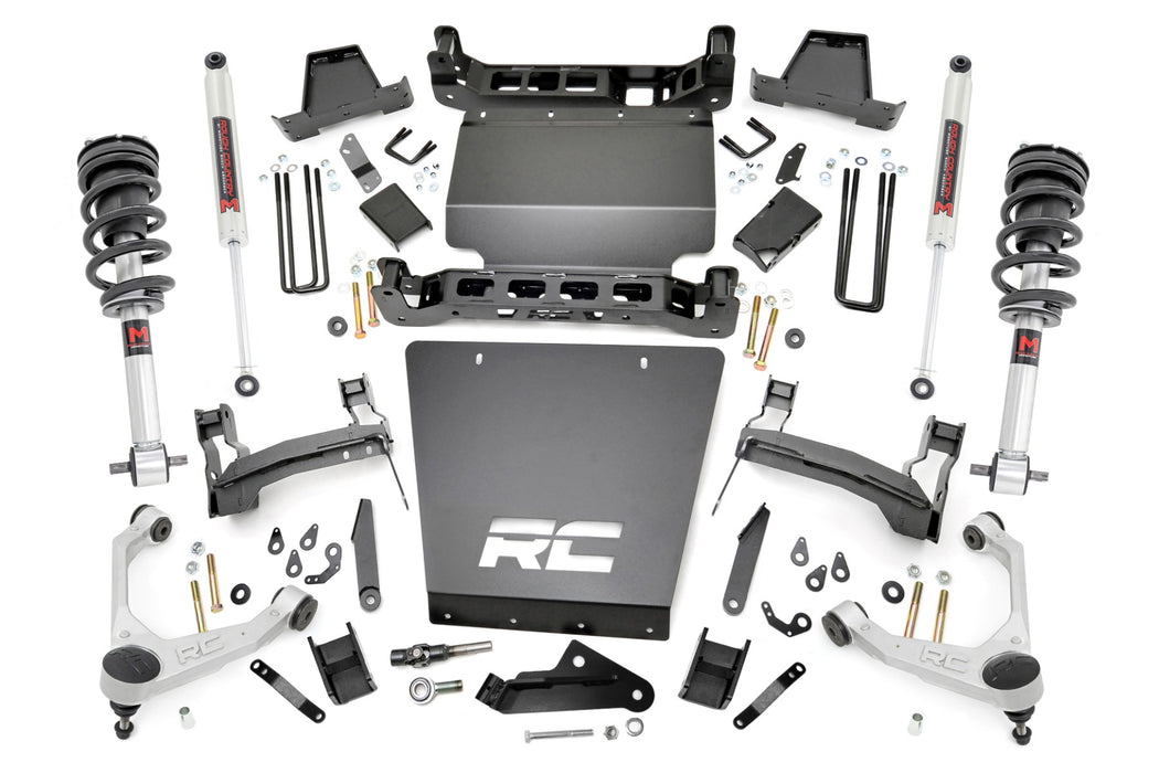 Rough Country 7 Inch Stamped Steel LCA Lift Kit - Forged UCA - Bracket - M1 Struts/M1 | Chevy/GMC 1500 (16-18)