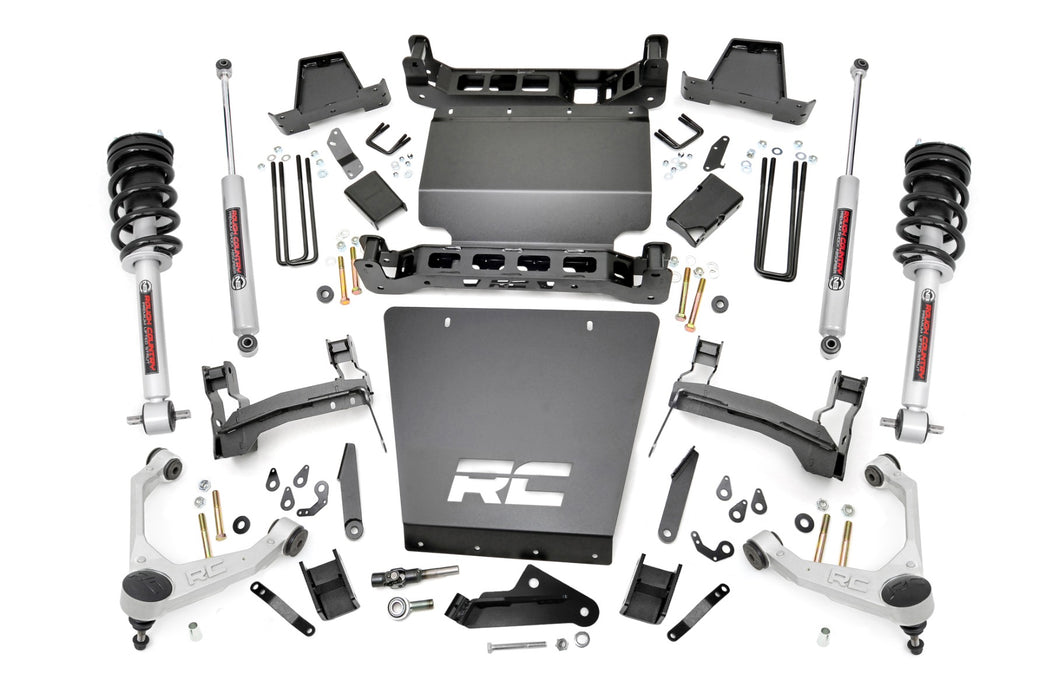 Rough Country 7 Inch Stamped Steel LCA Lift Kit - Forged UCA - Bracket - N3 Struts | Chevy/GMC 1500 (16-18)