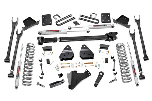 Rough Country 6 Inch Lift Kit, Diesel, 4 Link, OVLD, D/S, Ford F-250/F-350 Super Duty (2017-2022)