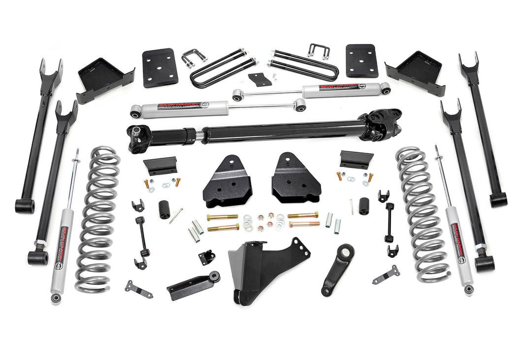 Rough Country 6 Inch Lift Kit - 4-Link - No OVLD - D/S | Ford F-250/F-350 Super Duty (17-22)