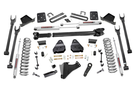 Rough Country 6 Inch Lift Kit, 4-Link, OVLD, D/S, Ford F-250/F-350 Super Duty (2017-2022)