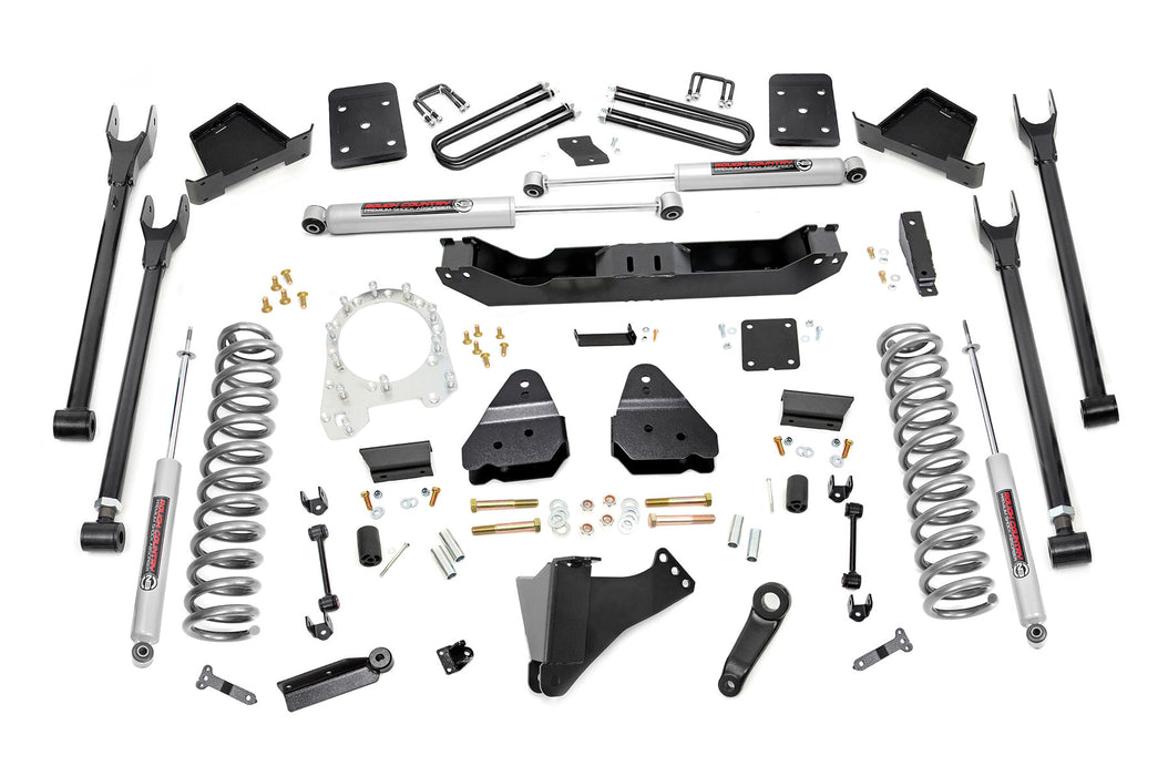 Rough Country 6 Inch Lift Kit - Diesel - 4 Link - OVLD | Ford F-250/F-350 Super Duty (17-22)
