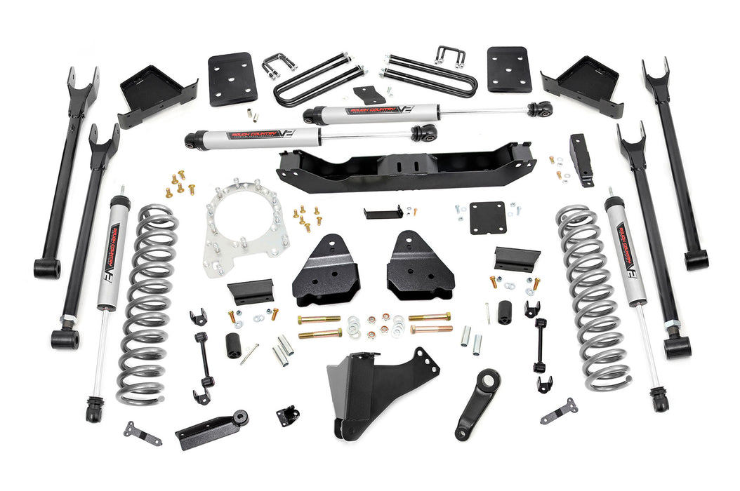 Rough Country 6 Inch Lift Kit - Diesel - 4-Link - No OVLD - V2 | Ford F-250/F-350 Super Duty (17-22)