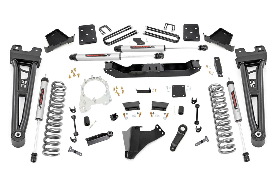 Rough Country 6 Inch Lift Kit - R/A - No OVLD - V2 Shocks | Ford F-250/F-350 Super Duty (17-22)