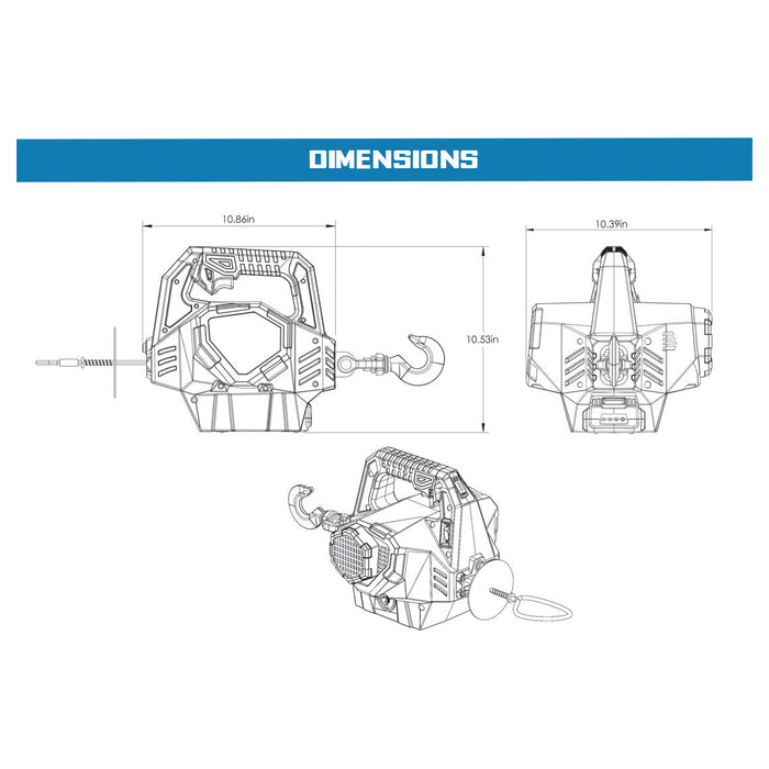 Superwinch Hand Hauler 1000 Winch | 1,000 lb, 24V DC | P/N 1710001, view 11