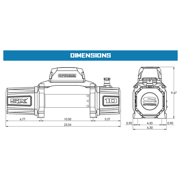 Superwinch SX10 Winch | 10,000 lb, 12V DC | P/N 1710200, view 21