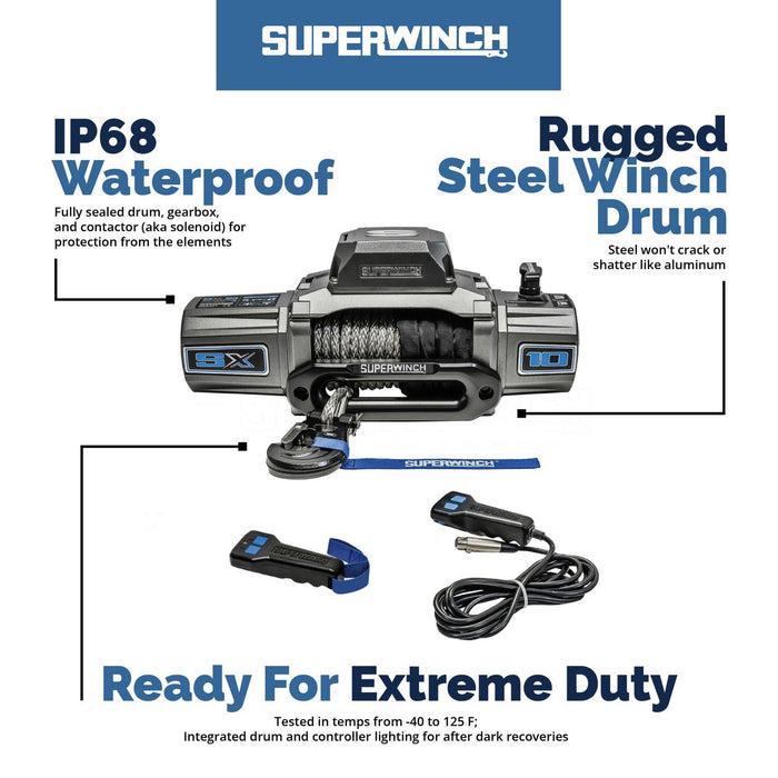 Superwinch SX10 Winch | 10,000 lb, 12V DC | P/N 1710200, view 22