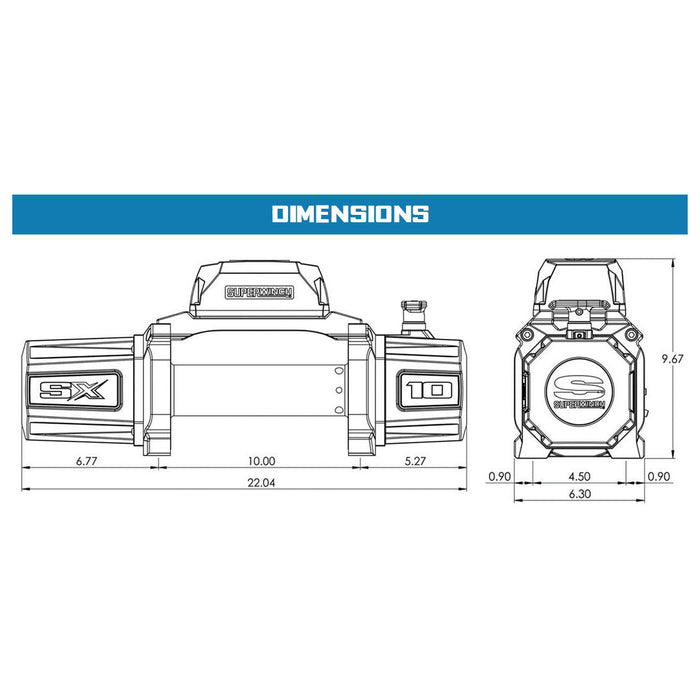Superwinch SX10 Winch | 10,000 lb, 12V DC | P/N 1710200, view 54