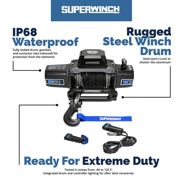 Superwinch SX10 Winch | 10,000 lb, 12V DC | P/N 1710200, view 55