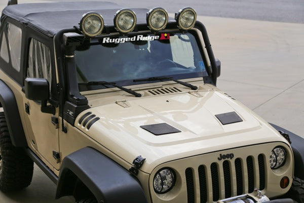 Rugged Ridge 17759.01 This performance vented hood from Rugged Ridge fits 07-18 Jeep Wrangler.