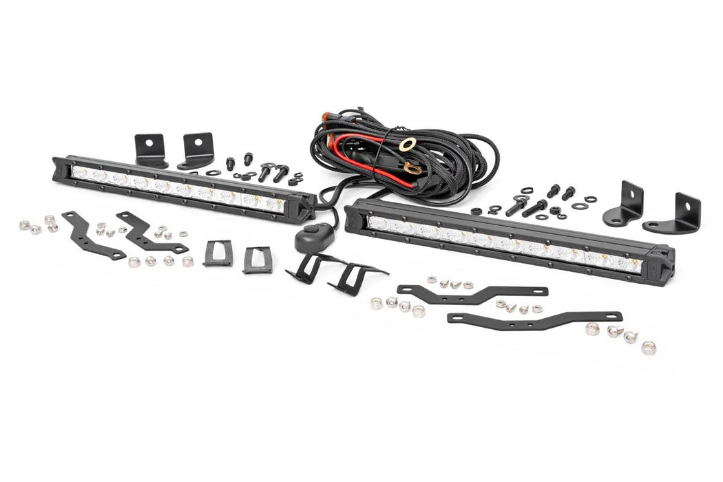 LED Light Kit - Grille Mount - 10 inch Chrome Slimline Pair - Ford F-150 (18-20)
