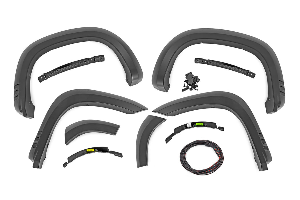 Rough Country Fender Flares - SF1 - GXG Tungsten | Chevy Silverado 1500 2WD/4WD (2019-2025 &amp; Classic)