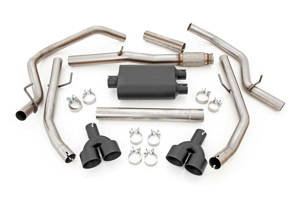 Rough Country Performance Cat-Back Exhaust - 6.2L - 5'8" &amp; 6'6" Bed | Chevy/GMC Sierra/Silverado 1500 (19-25)