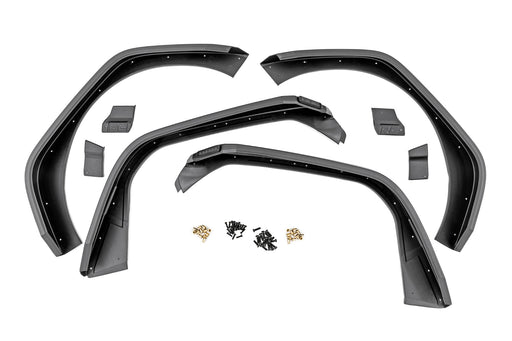 Rough Country High Clearance LED Flat Fender Flare Kit, UV Treated, Jeep Wrangler JL (2018-2024), view 2