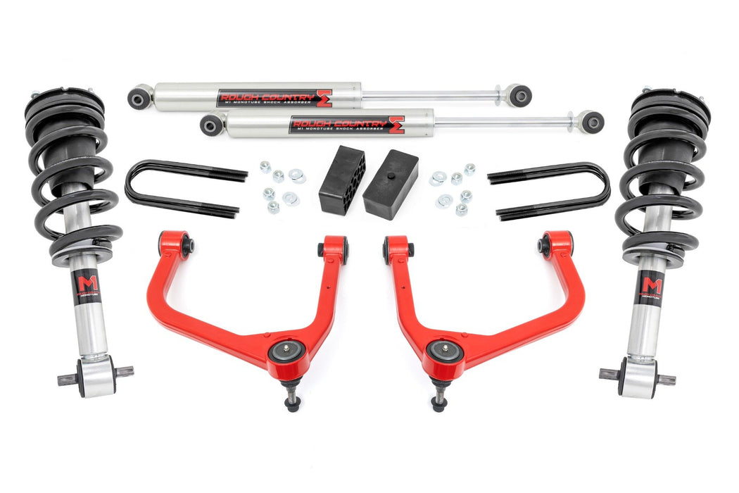 Rough Country 3.5 Inch Lift Kit - Mono Leaf Rear - M1 Struts/M1 | GMC Sierra 1500 2WD/4WD (2019-2025 &amp; Classic)