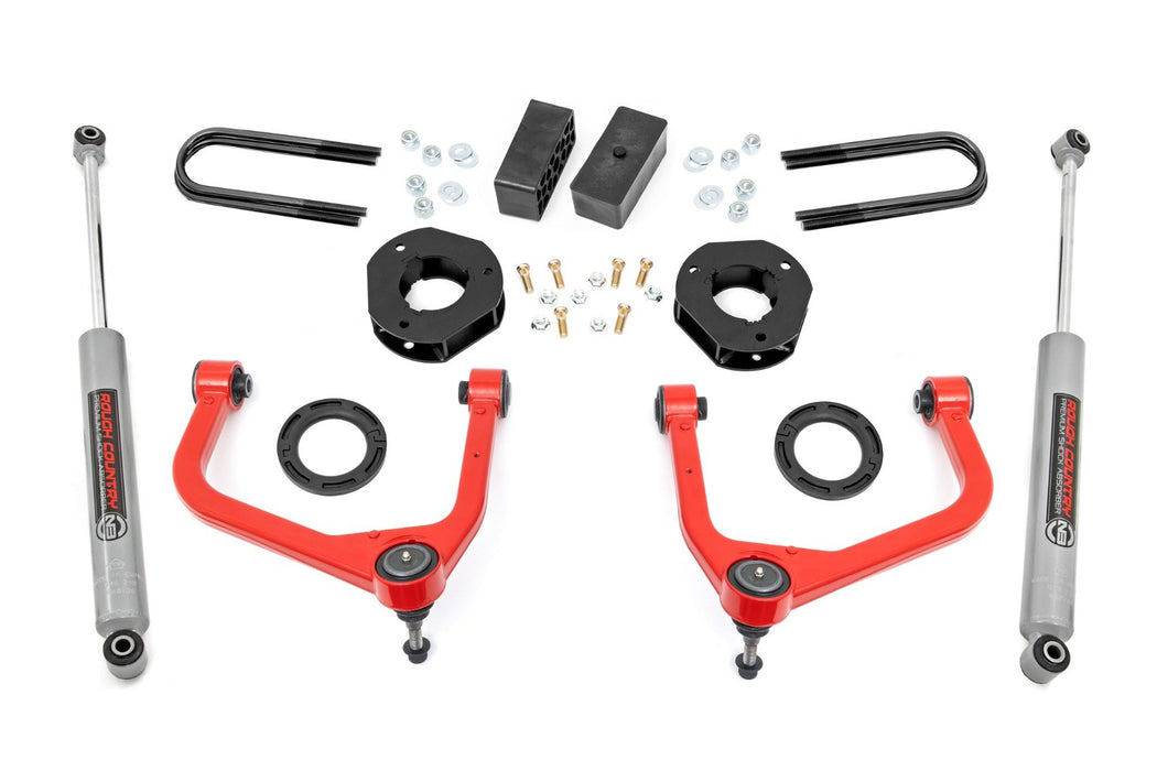 Rough Country 3.5 Inch Lift Kit - Mono Leaf Rear | GMC Sierra 1500 2WD/4WD (2019-2025 &amp; Classic)