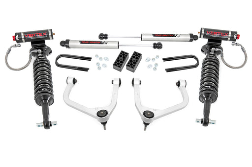 Rough Country 3.5 Inch Lift Kit, Vertex/V2, Rear Mono Leaf, Chevy Silverado 1500 (2022-2024)