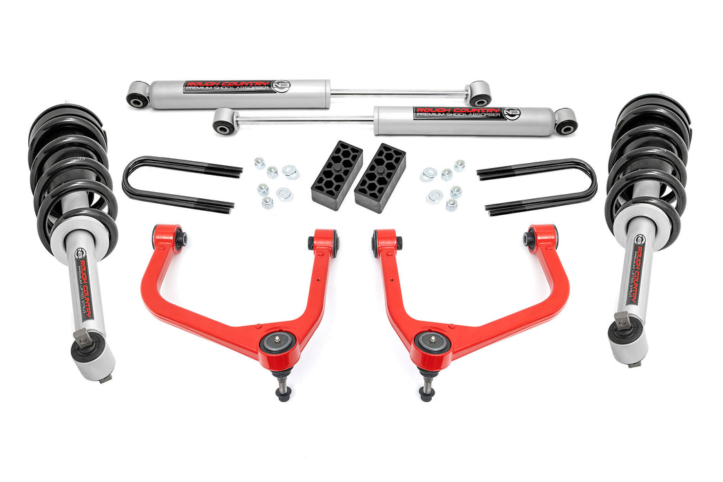 Rough Country 3.5 Inch Lift Kit - N3 Struts - Rear Mono Leaf | Chevy Silverado 1500 (22-24)