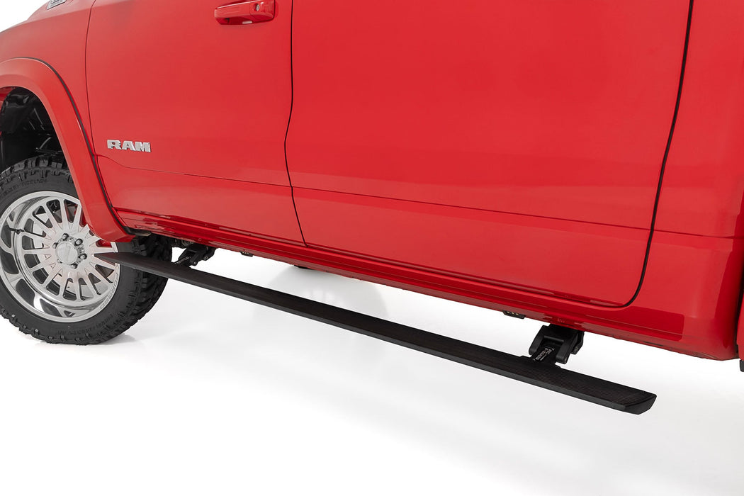 Rough Country Power Running Boards - Dual Electric Motor - Crew Cab | Ram 1500 (19-25)/1500 TRX (21-24)