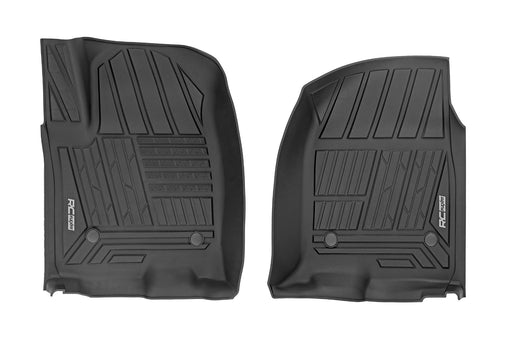 Rough Country Flex-Fit Floor Mats, Front, Bucket, Chevy/GMC 1500/2500HD/3500HD (2019-2025 & Classic)