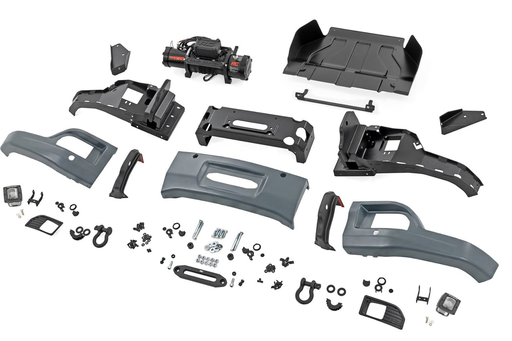 Rough Country Front FXS Bumper, 12000S, GNO Slate Gray, Chevy Silverado 1500 (2023-2026), view 6