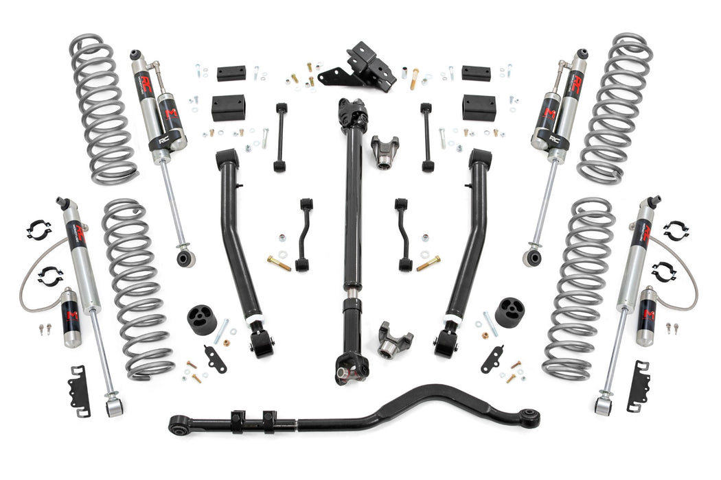 Rough Country 3.5 Inch Lift Kit - Adj Lower - FR D/S - M1R | Jeep Wrangler Unlimited 4WD (18-23)