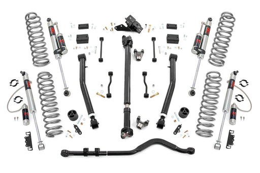 Rough Country 3.5 Inch Lift Kit, Adj Lower, FR D/S, M1R, Jeep Wrangler JL 4WD (2024-2025)