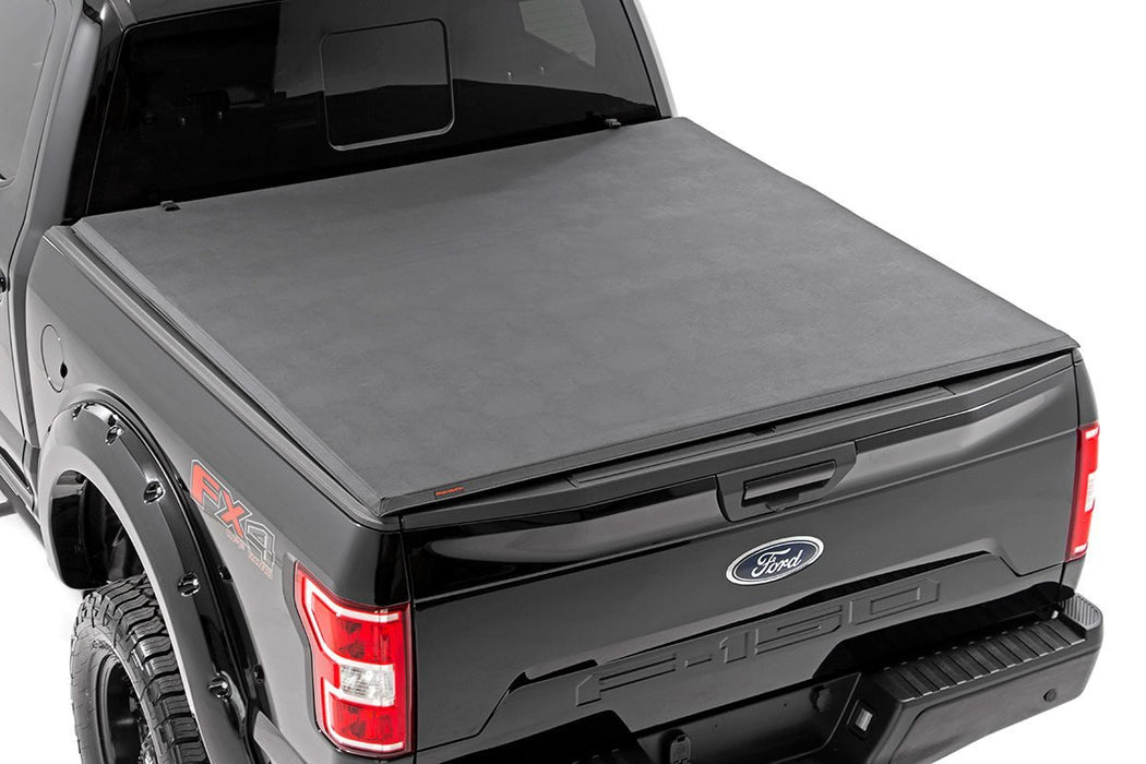 Rough Country Soft Tri-Fold Bed Cover - 6'7" Bed | Ford F-150 2WD/4WD (2009-2014)