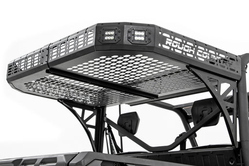 Rough Country Cargo Rack, Dual 2" Black LED Pairs, Flush Mount, Can-Am Defender HD 5/HD 8/HD 9/HD 10