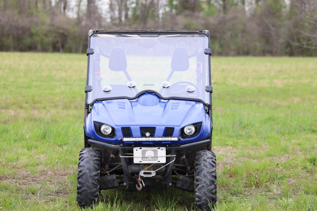 Rough Country Vented Full Windshield - Scratch Resistant - Yamaha Rhino 660/Rhino 700