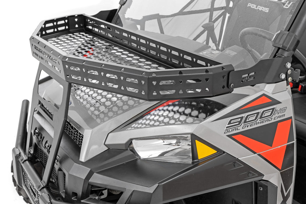 Rough Country Front Cargo Rack, 6" Black Slimline, Polaris Ranger XP 900/Ranger XP 1000