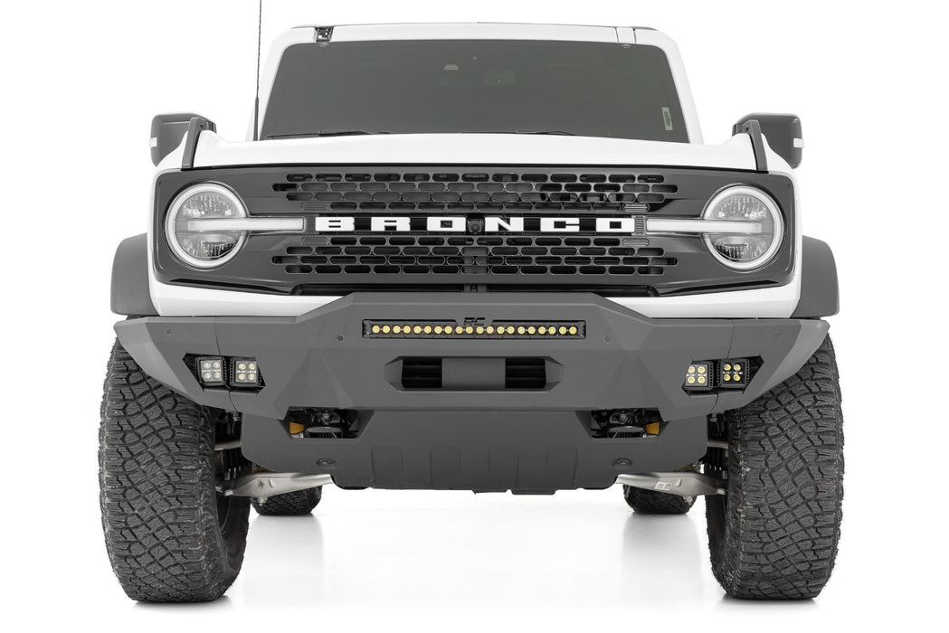 Rough Country Front Bumper - Modular - Full Wings - Flood - Fog | Ford Bronco 4WD (21-25)