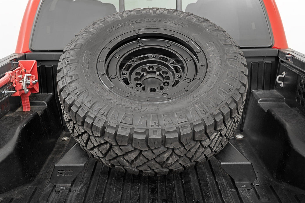 Rough Country Bed Mount Spare Tire Carrier - Universal (5x5.5 6x5.5 6x135 &amp; 5x5.0 Bolt Patterns)