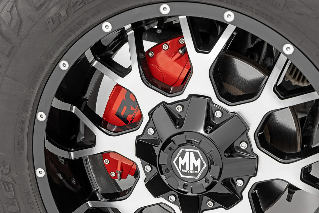 Rough Country Caliper Covers - Front and Rear - Red | Jeep Wrangler JK/Wrangler Unlimited (07-18)
