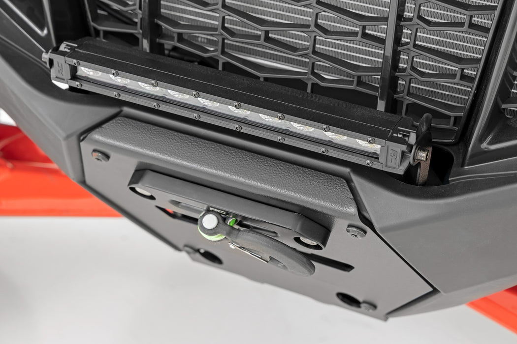 Rough Country LED Light, Winch Mount, Front, 10" Black Slimline, Polaris RZR Pro R, view 3